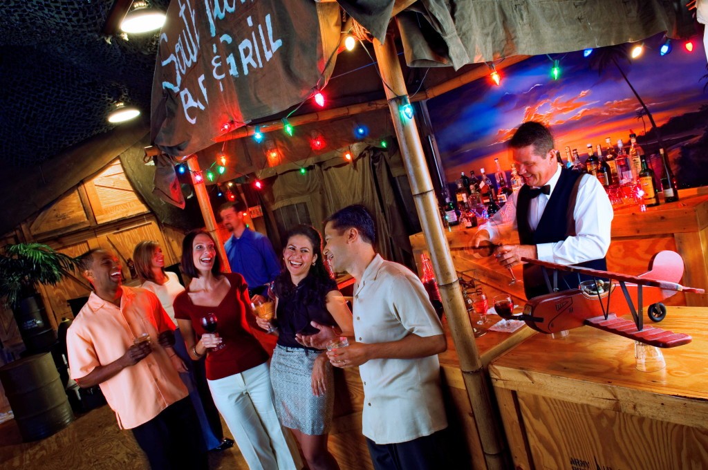 Themed bar and party area at Fantasy of Flight